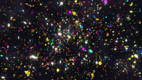 Animation of Colorful confetti exploding in 4K Stock Footage 144190184