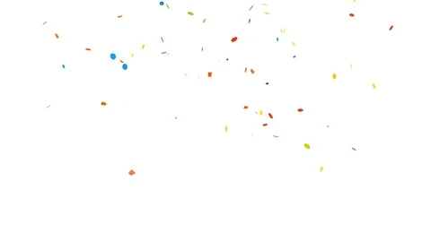 Animation of colorful confetti falling Stock Footage 84972380