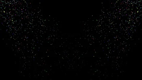 Animation of colorful falling confetti alpha channel included Stock Footage 75819073