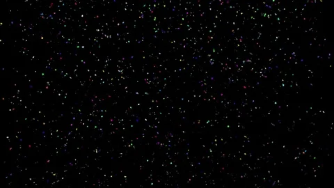 Animation of colorful falling confetti alpha channel included Stock Footage 75819084