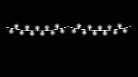 Animation colorful light garland isolate.  Stock Footage 227862590