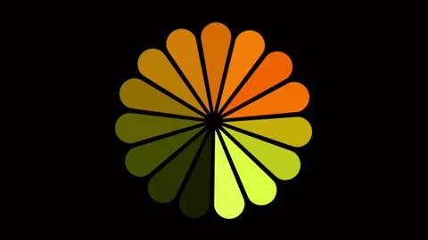 Animation colorful loading circle on black background. Stock Footage 156373097