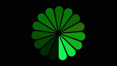 Animation colorful loading circle on black background. Vídeo Stock 156373137