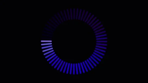 Animation colorful loading circle on bla... | Stock Video | Pond5