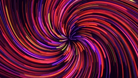 Animation of colorful neon glowing rays. Abstract tunnel speed of light Stock Footage 168254622