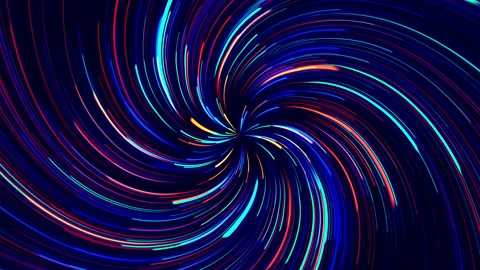 Animation of colorful neon glowing rays. Abstract tunnel speed of light Stock Footage 168255043