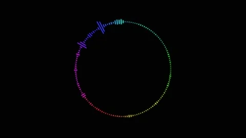 Animation colorful nois wave on black background. Stock Footage 218423213