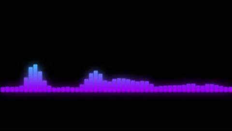 Animation colorful nois wave isolate on black background. Stock Footage 166334964