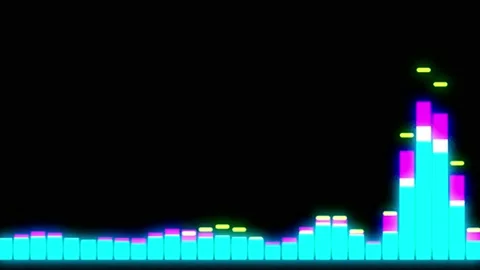 Animation colorful nois wave isolate on black background. Stock Footage 166334992
