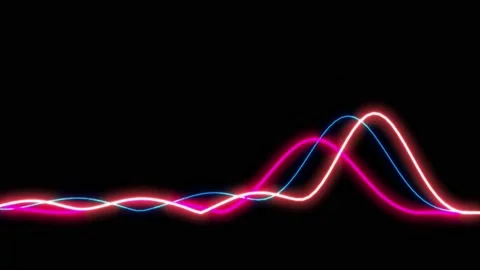 Animation colorful nois wave isolate on black background. Stock Footage 166334997