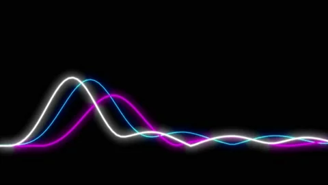 Animation colorful nois wave isolate on black background. Stock Footage 166335030