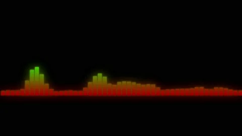 Animation colorful nois wave isolate on black background. Stock Footage 166335046