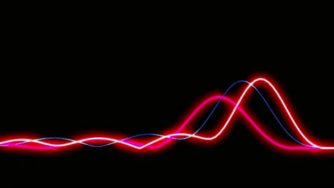 Animation colorful nois wave isolate on black background. Stock Footage 166335057