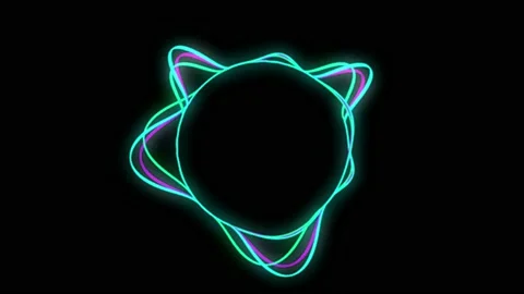 Animation colorful nois wave isolate on black background. Stock Footage 166335091
