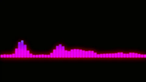 Animation colorful nois wave isolate on black background. Stock Footage 166335174