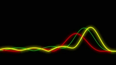Animation colorful nois wave isolate on black background. Stock Footage 166335399