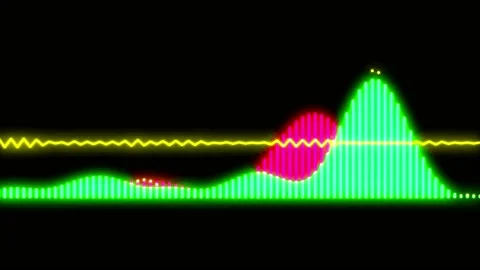 Animation colorful nois wave isolate on black background. Stock Footage 166335405
