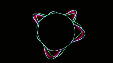 Animation colorful nois wave isolate on black background. Stock Footage 166335414