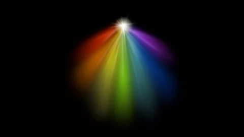  	Animation colorful rainbow isolate on a black background.  Stock Footage 128628454