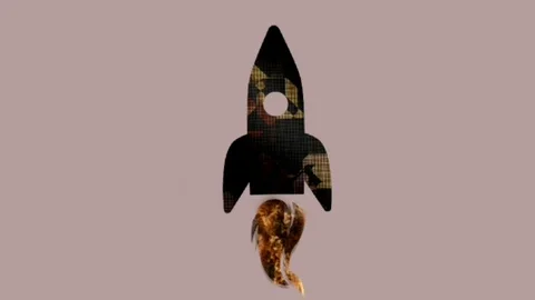 Animation of colorful rocket launch. good for your art video project Video stock 129681539