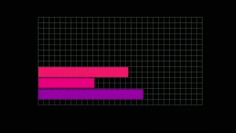 Animation colorful square bar graph object for infographic. Stock Footage 230857869