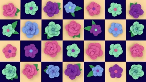 Animation of colors on a chessboard Stock Footage 168158533