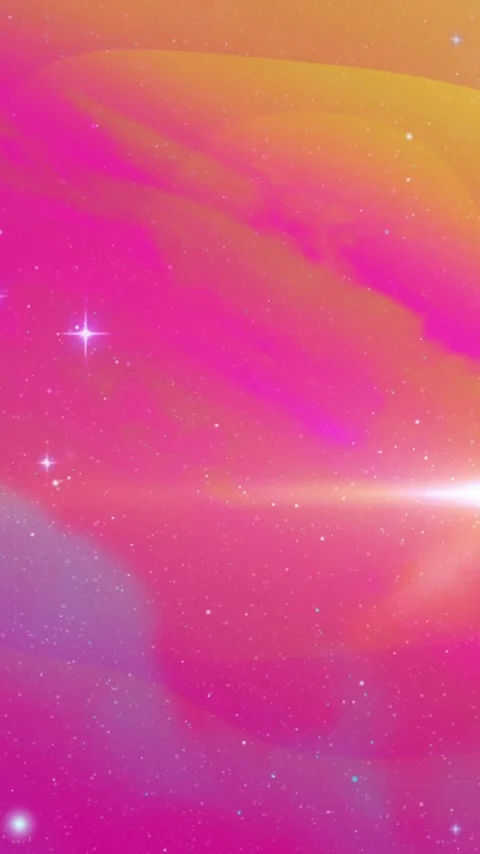 Animation of colourful shapes moving over space with stars Stock Footage 343028469