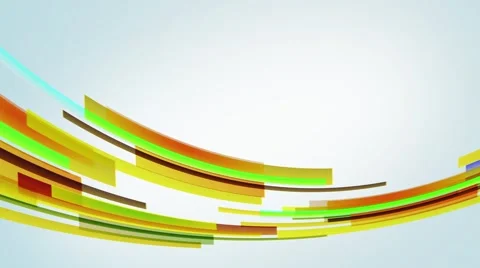 Animation with colourful yellow lines going in circle from left to right, loop Stock Footage 48961331