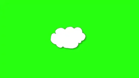 Animation comic cloud on green screen ba... | Stock Video | Pond5