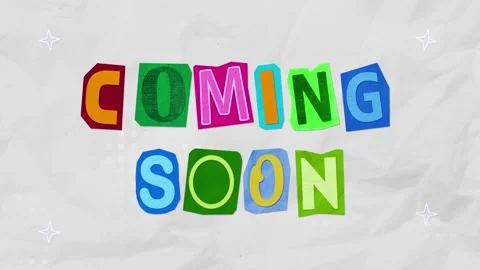 Animation Coming Soon Ransom note paper cut motion graphic Video stock 197119768