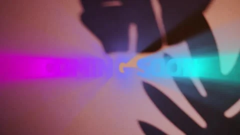 Animation of coming soon text over leaf pattern Stock Footage 241010566