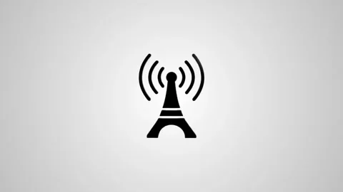 Animation of communication tower icon, wireless signal concept, digital ren.. 스톡 동영상 346496367