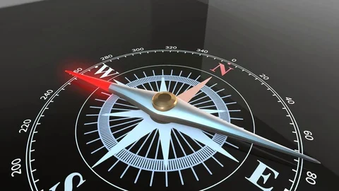 Animation of Compass pointing to excellent Stock Footage 103599808