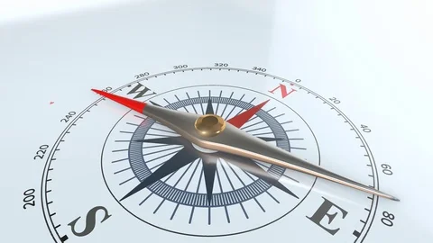 Animation of compass pointing to success Stock Footage 103608819