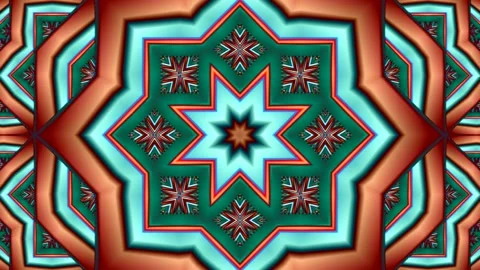 Animation of a complex abstract texture with various geometric shapes Видео 142488942