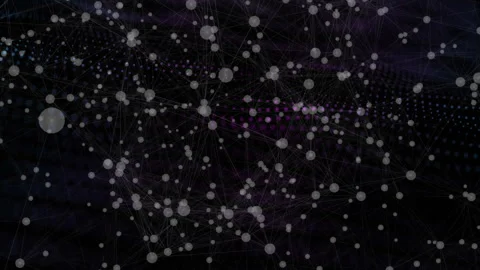Animation of complex digital pattern with interconnected nodes and lines in Stock Footage 304095318