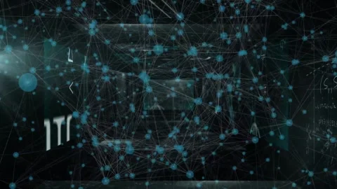 Animation of complex digital web structure with interconnected nodes and lines Stock Footage 326298710