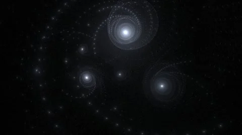 Animation of complex fractals in the form of galaxies Stock Footage 60680956