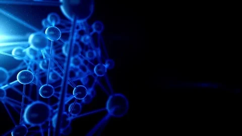 Animation of a complex molecular structure. Stock Footage 70089892