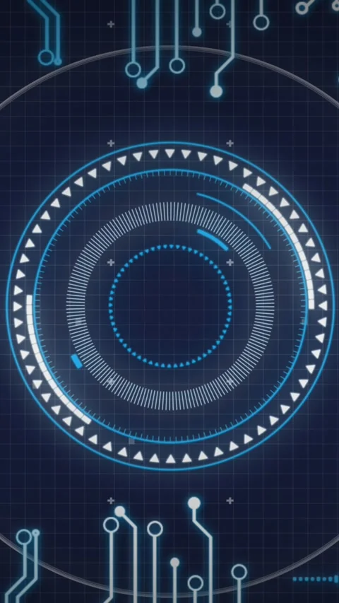 Animation of computer circuit board and data processing Stock Footage 321323961