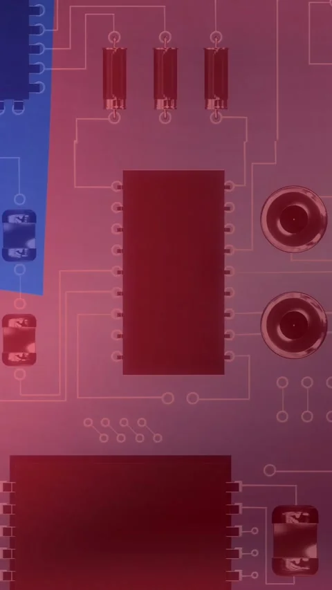 Animation of computer circuit board with data processing and flag of taiwan Stock Footage 343609083