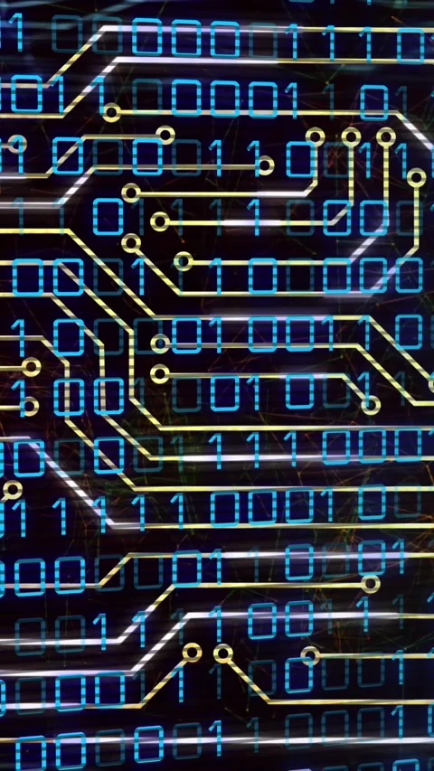 Animation of computer circuit board over data processing on black background Stock Footage 342915026