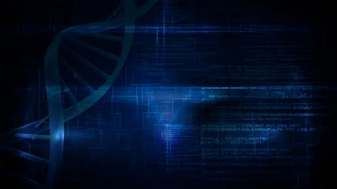 Animation of computer code against black background Video stock 99586533