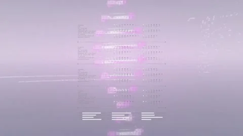 Animation of computer code and dna on pink background Stock Footage 330593032