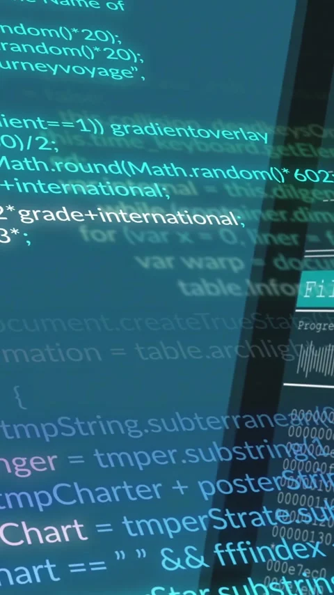 Animation of computer code and encryption data overlaying digital screen Stock Footage 319810936