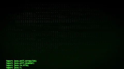 Animation of Computer Code Running Down Stock Footage 74997668