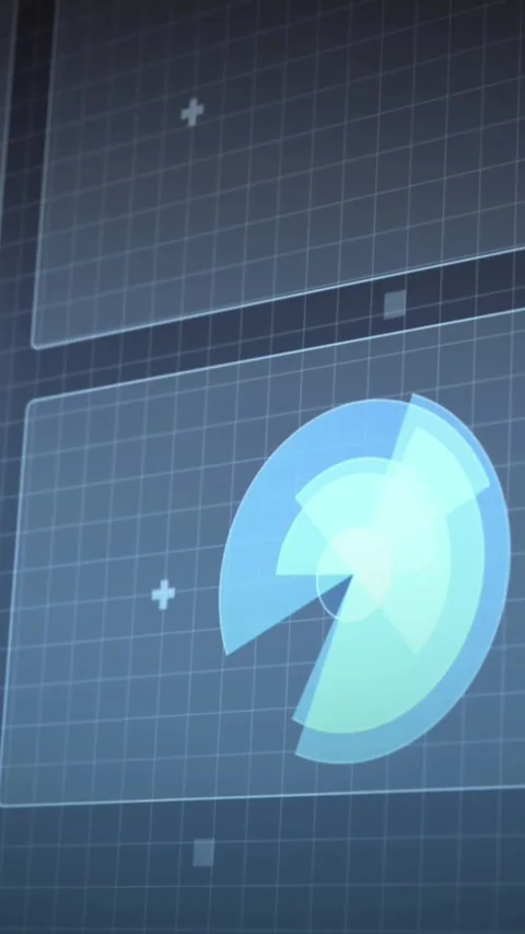 Animation of computer data processing over screens Stock Footage 343996389