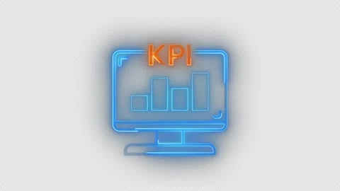 Animation of computer desktop with KPI icons. Stock Footage 293184316