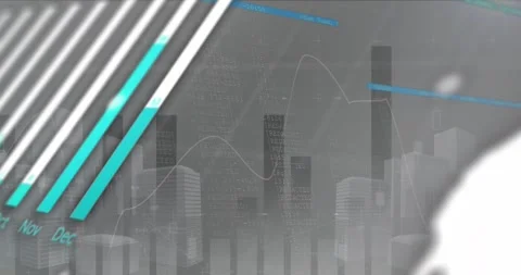 Animation of computer interface data processing Stock Footage 327271690