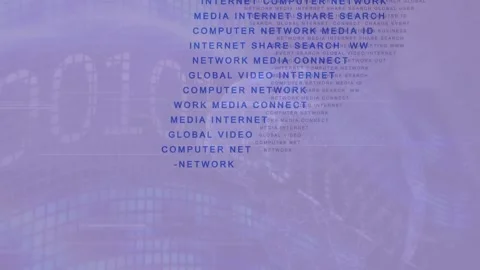 Animation of computer language and binary codes over abstract background Video stock 253482423